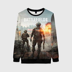 Свитшот женский Битва за Бруклин из Battlefield 6, цвет: 3D-черный
