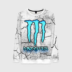 Свитшот женский Monster energy - светлый, цвет: 3D-белый