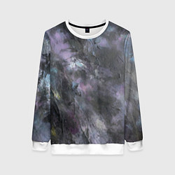 Женский свитшот Абстракция - dark blue oil painting