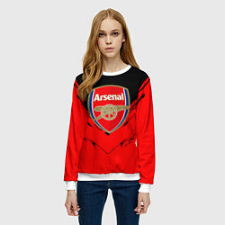 Свитшот женский Arsenal текстура краски, цвет: 3D-белый — фото 2