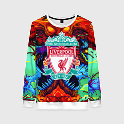 Свитшот женский Ливерпуль монстр, цвет: 3D-белый