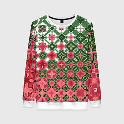 Женский свитшот Розово-зеленая метаморфоза