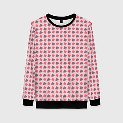 Женский свитшот Паттерн бубны и пики розовый