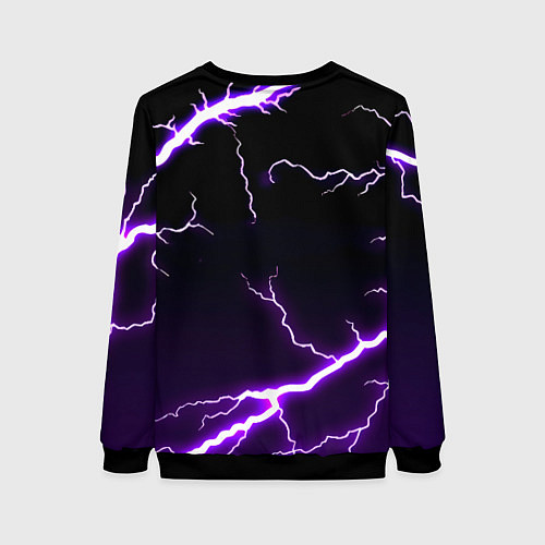Женский свитшот Манчестер молнии шторм неон / 3D-Черный – фото 2