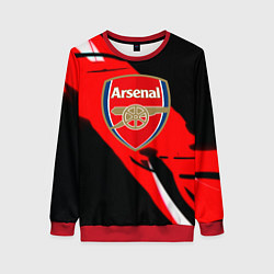 Женский свитшот Арсенал геометрия полосы краски