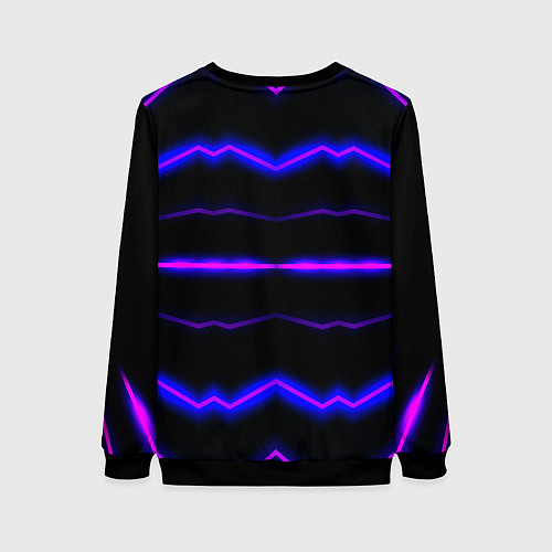 Женский свитшот Color multicoloured neon stripes / 3D-Черный – фото 2