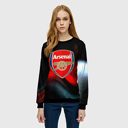 Свитшот женский Арсенал абстракция аолна, цвет: 3D-черный — фото 2