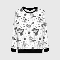 Свитшот женский Сойка в Бузулукском бору, цвет: 3D-черный