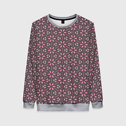 Женский свитшот Шестиугольники с цветочными перекрестиями