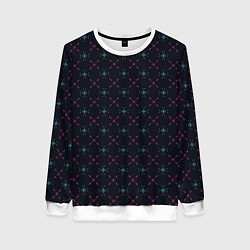 Женский свитшот Розовые и голубые перекрестия