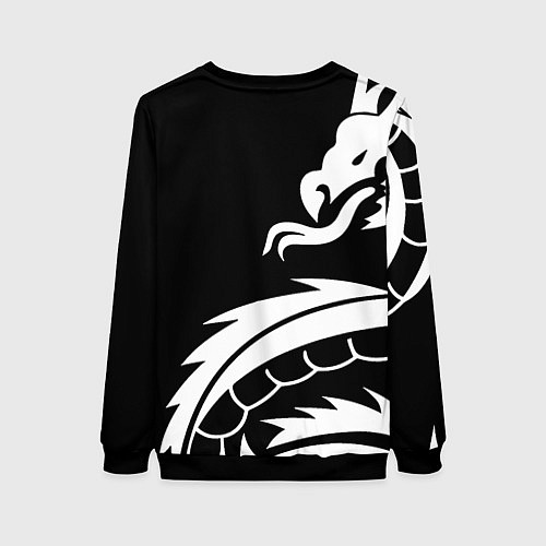 Женский свитшот Borussia дракон белый / 3D-Черный – фото 2