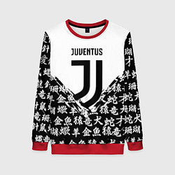 Свитшот женский Juventus символы китайские, цвет: 3D-красный