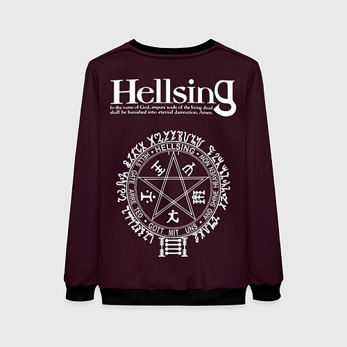 Женский свитшот Hellsing - Алукард / 3D-Черный – фото 2