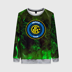 Свитшот женский Интер кислотный огонь, цвет: 3D-меланж