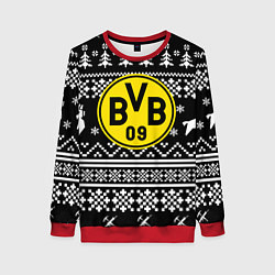 Свитшот женский Borussia x fortnite pattern, цвет: 3D-красный