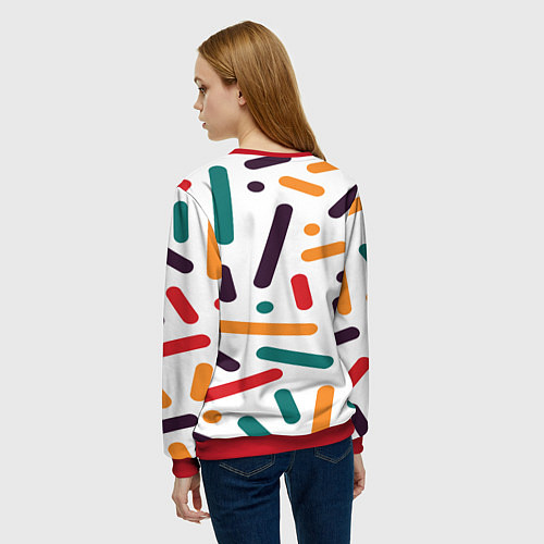 Женский свитшот Oval oil / 3D-Красный – фото 4