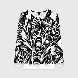 Женский свитшот Lightnings and faces - ai art fantasy