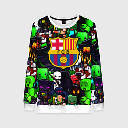 Женский свитшот Minecraft x barcelona fc