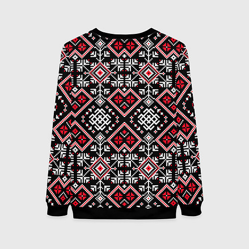 Женский свитшот Славянский орнамент обережный / 3D-Черный – фото 2