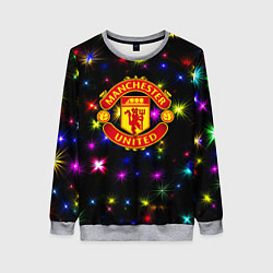 Женский свитшот Манчестер Юнайтед праздничные огни
