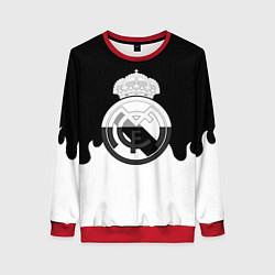 Женский свитшот Реал Мадрид огонь белый