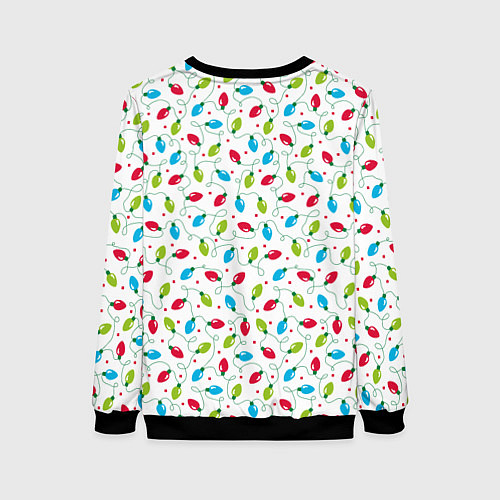 Женский свитшот Гирлянда триколор / 3D-Черный – фото 2