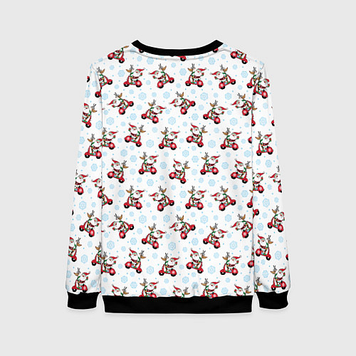 Женский свитшот Рождественские гонщики / 3D-Черный – фото 2