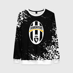 Свитшот женский Ювентус черепа краски, цвет: 3D-белый