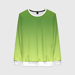 Свитшот женский Color green yellow, цвет: 3D-белый
