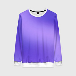 Свитшот женский Color purple gradient, цвет: 3D-белый