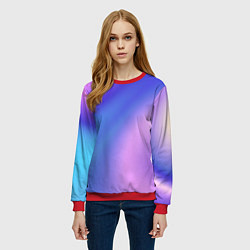 Свитшот женский Color multicolored gradient, цвет: 3D-красный — фото 2