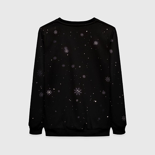 Женский свитшот Кружки пива в новогодних шапках / 3D-Черный – фото 2