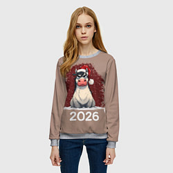 Свитшот женский Сердитая лошадка 2026, цвет: 3D-меланж — фото 2
