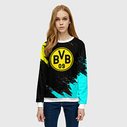 Свитшот женский Borussia краски штрихи, цвет: 3D-белый — фото 2