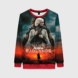 Свитшот женский Главные герои Хищник планета смерти, цвет: 3D-красный