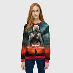 Свитшот женский Главные герои Хищник планета смерти, цвет: 3D-красный — фото 2