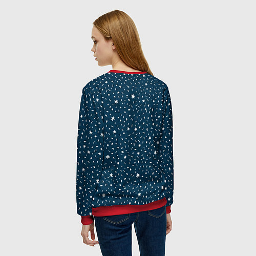 Женский свитшот Я устал - новогодний мем 2026 / 3D-Красный – фото 4