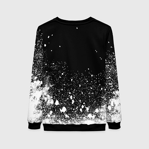 Женский свитшот Ювентус всплеск белых красок / 3D-Черный – фото 2
