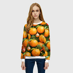 Свитшот женский Мандариновое настроение, цвет: 3D-белый — фото 2