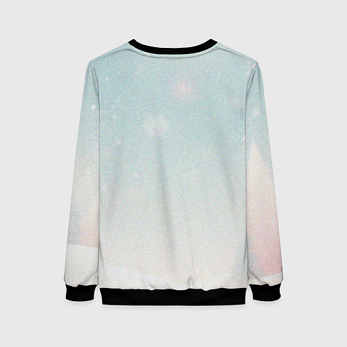 Женский свитшот Шрек и новогодняя свеча / 3D-Черный – фото 2