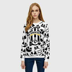 Свитшот женский Маршмеллоу x Ювентус, цвет: 3D-белый — фото 2