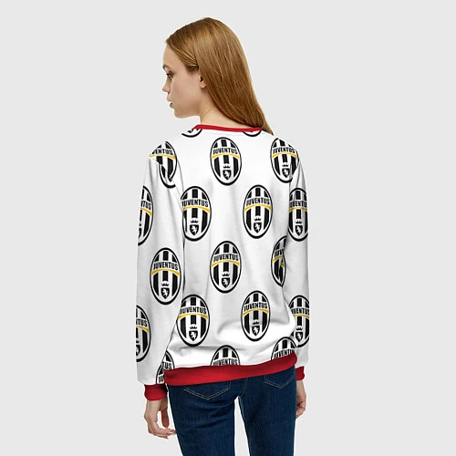 Женский свитшот Juventus Pattern / 3D-Красный – фото 4