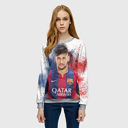Свитшот женский Neymar FCB, цвет: 3D-меланж — фото 2