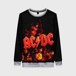 Свитшот женский AC/DC Flame, цвет: 3D-меланж