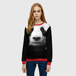 Свитшот женский Взгляд панды, цвет: 3D-красный — фото 2