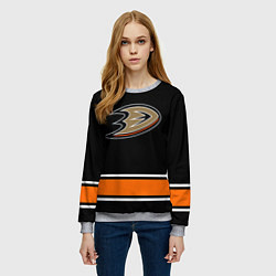 Свитшот женский Anaheim Ducks Selanne, цвет: 3D-меланж — фото 2