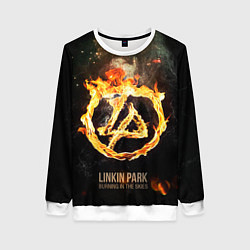 Свитшот женский Linkin Park: Burning the skies, цвет: 3D-белый