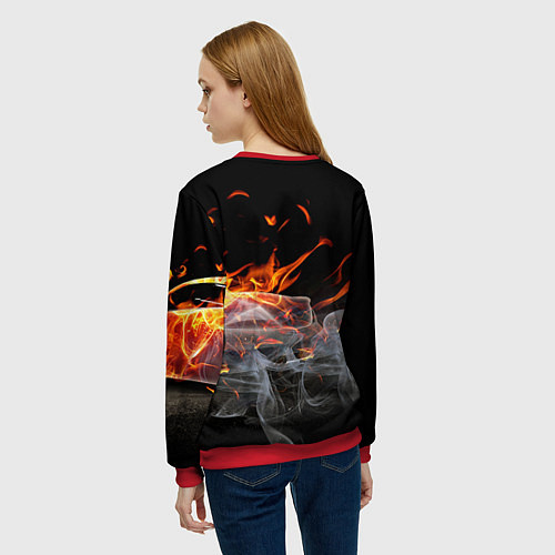 Женский свитшот Mercedes / 3D-Красный – фото 4