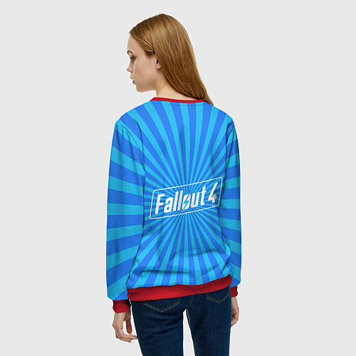 Женский свитшот Fallout Blue / 3D-Красный – фото 4