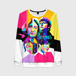 Свитшот женский The Beatles: Poly-art, цвет: 3D-белый